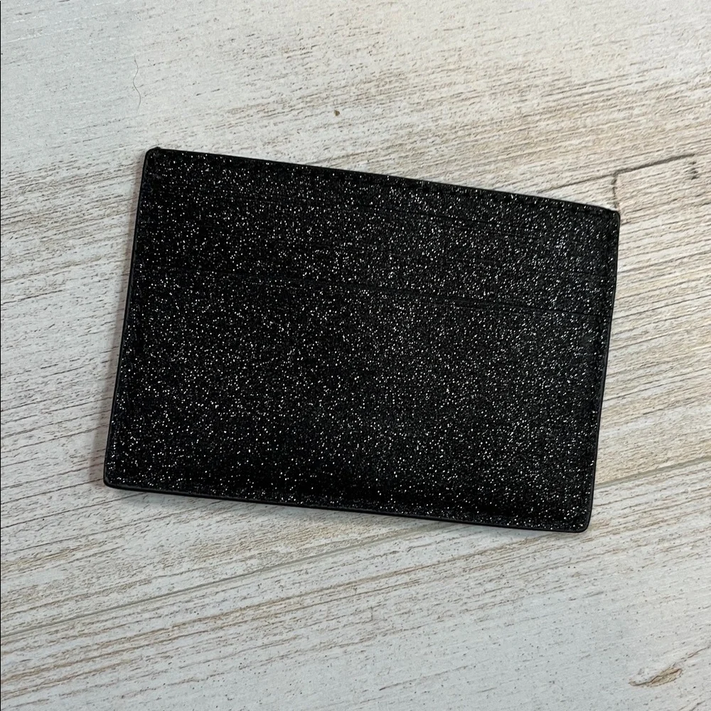 Kate Spade Black Glitter Card Holder